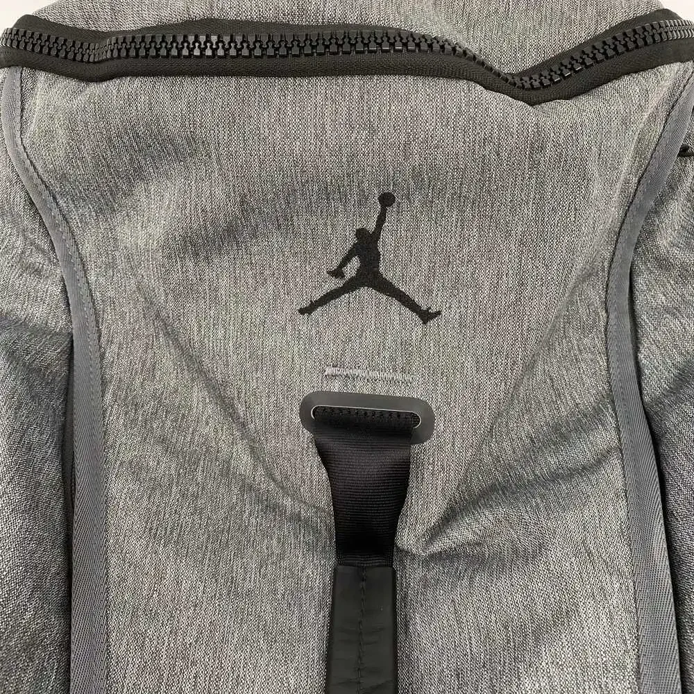 Nike Gray Black Air Jordan Expandable Backpack | Large Capacity